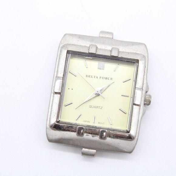 Delta Force Watch Face Womens Silver Tone Stainless Steel Quartz Electroplated - Picture 4 of 5